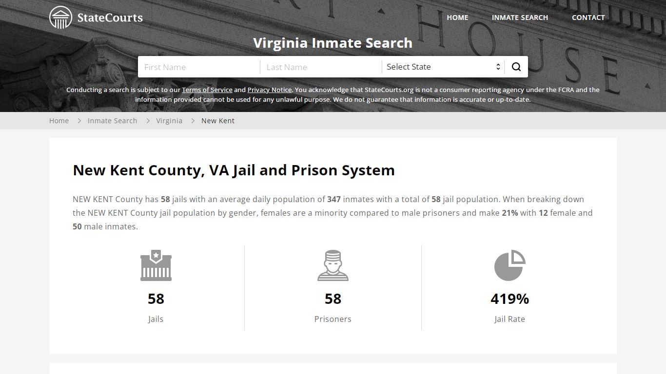 New Kent County, VA Inmate Search - StateCourts